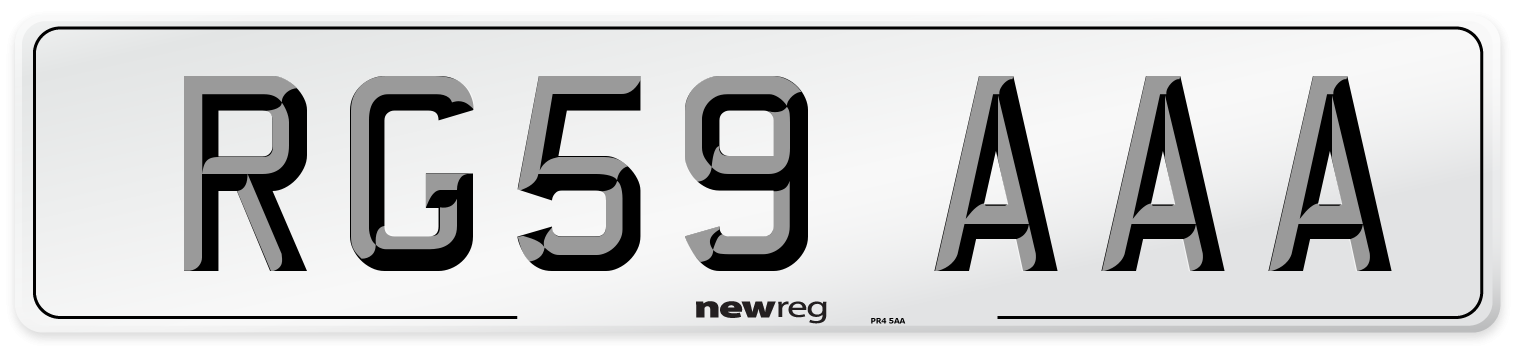 RG59 AAA Number Plate from New Reg